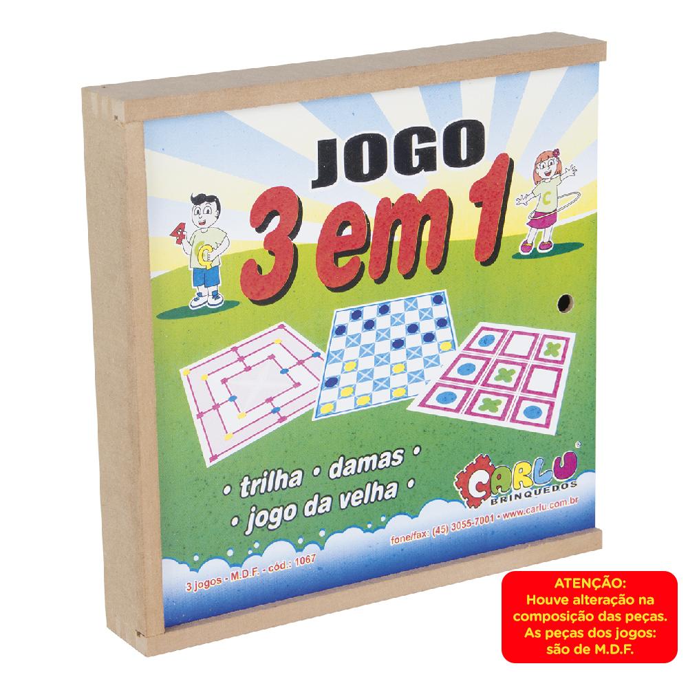 Jogo 3 em 1 Carlu Brinquedos